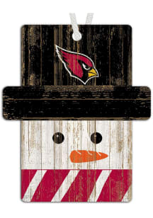 Arizona Cardinals Snowman Ornament - Red