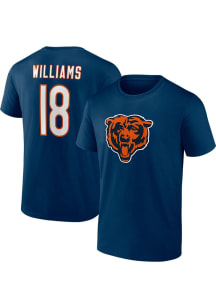 Caleb Williams Chicago Bears Navy Blue Name Number Short Sleeve Player T Shirt