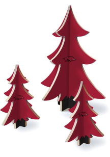 Arkansas Razorbacks 3 Piece Set Desktop Tree Set Decor