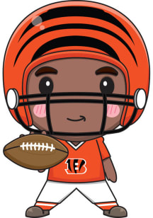 Cincinnati Bengals Anime Football Player Stickers - Orange
