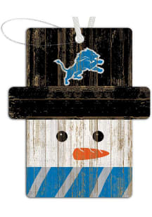 Detroit Lions Snowman Ornament - Blue