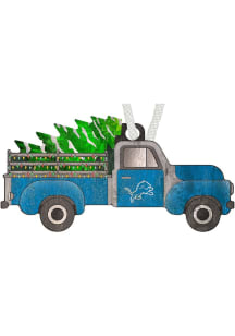 Detroit Lions Christmas Truck Ornament - Blue
