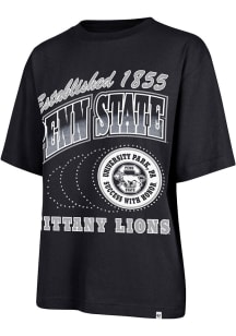 47 Penn State Nittany Lions Womens Navy Blue Shimmer Shot Short Sleeve T-Shirt