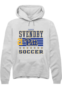 Casper Svendby Pitt Panthers Mens White NIL Striped Player Hood