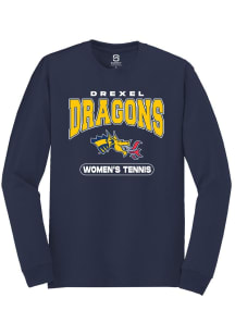 Summit Sportswear Drexel Dragons Navy Blue Womens Tennis Long Sleeve T Shirt