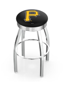 Pittsburgh Pirates 3 Ring Chrome Seat Pub Stool - Silver