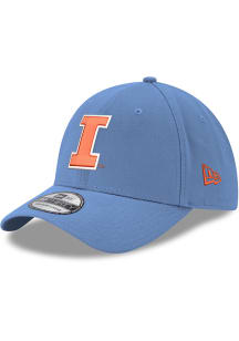 New Era Illinois Fighting Illini Mens Light Blue 39THIRTY Flex Hat