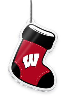 Wisconsin Badgers Stocking Ornament - Red