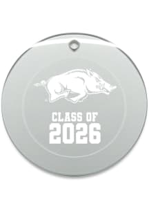 Arkansas Razorbacks Class of 2026 Round Ornament - White
