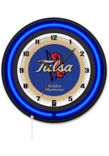 Tulsa Golden Hurricane 19in Neon Wall Clock
