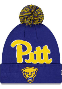 New Era Pitt Panthers Blue All Over Knit Womens Knit Hat