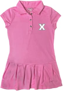 Xavier Musketeers Toddler Girls Pink Caroline Short Sleeve Dress