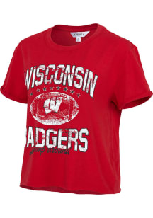 Wisconsin Badgers Womens Red Primetime Short Sleeve T-Shirt