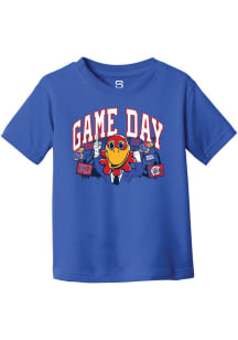 Summit Sportswear Kansas Jayhawks Toddler Blue Mascot Game Day Short Sleeve T-Shirt