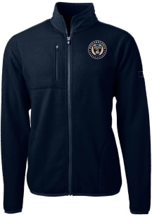 Cutter and Buck Philadelphia Union Mens Navy Blue Cascade Sherpa Big and Tall Light Weight Jacket