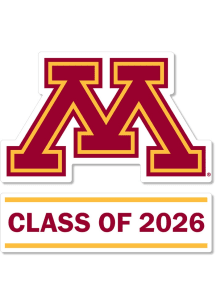 Minnesota Golden Gophers 3 Inch Class of 2026 Auto Decal - Maroon
