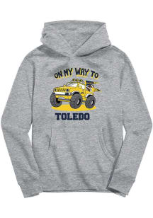 Vive La Fete Toledo Rockets Youth Grey On My Way Long Sleeve Hoodie