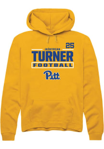 Ja’Kyrian Turner Pitt Panthers Mens Gold Football NIL Stacked Box Player Hood