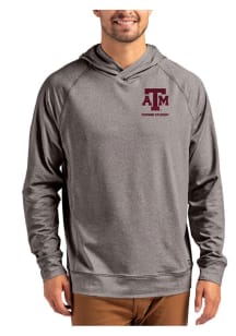 Cutter and Buck Texas A&M Aggies Mens Black Alumni Adapt Knit Hood Long Sleeve Hoodie