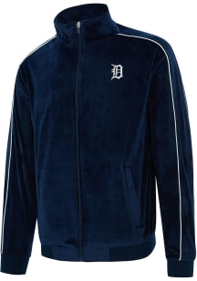 Concepts Sport Detroit Tigers Mens Navy Blue Velour Track Jacket