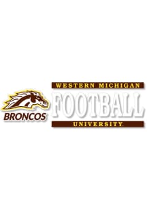 Western Michigan Broncos 6x2 Football Auto Decal - Brown