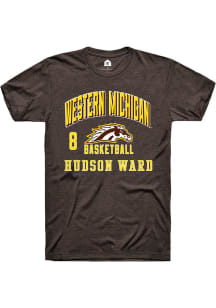 Hudson Ward Western Michigan Broncos Brown NIL Arch Logo Short Sleeve Player T Shirt