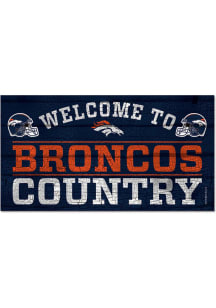 Denver Broncos 13x24 Sign - Orange