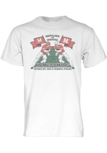 Blue 84 Nebraska Cornhuskers White Homecoming Football vs Maryland Terrapins Short Sleeve T Shirt