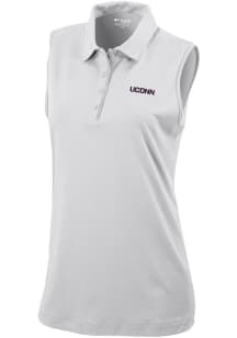 Columbia UConn Huskies Womens White Heat Seal Tend the Ball Tank Top