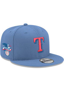 New Era Texas Rangers Light Blue Sky Blue League Side Patch 9FIFTY Mens Snapback Hat
