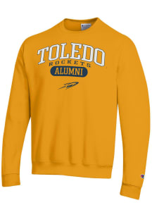 Champion Toledo Rockets Mens Gold Pill Box Alumni Powerblend Long Sleeve Crew Sweatshirt
