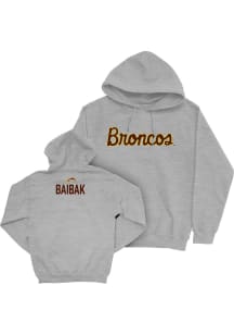 Lily Baibak Campus Ink Western Michigan Broncos Youth NIL Script Long Sleeve Player Hoodie Grey