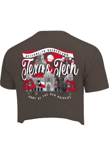 Texas Tech Red Raiders Womens Charcoal On Campus Short Sleeve T-Shirt