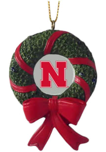 Nebraska Cornhuskers Mascot Wreath Ornament - Red