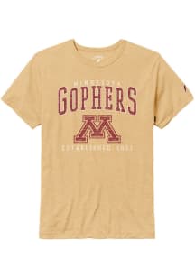 Minnesota Golden Gophers Gold Victory Falls Puff Arch Mascot Short Sleeve Fashion T Shirt