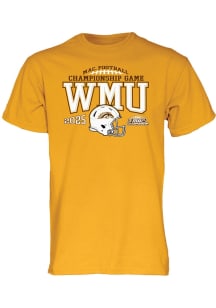 Blue 84 Western Michigan Broncos Gold MAC Football Championship Bound Short Sleeve T Shirt
