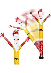 Iowa Hawkeyes Black Outdoor Inflatable Santa team color and team logo