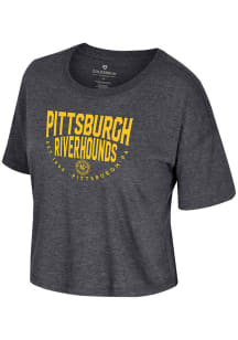 Colosseum Pittsburgh Riverhounds SC Womens Black Broadie Short Sleeve T-Shirt