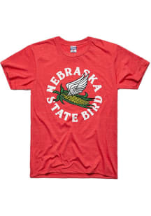 Charlie Hustle Nebraska Red State Bird Short Sleeve Fashion T Shirt