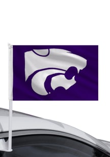 K-State Wildcats 11x16 Purple Silk Screen Car Flag - Purple