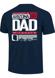 Arizona Wildcats Navy Blue Tiles Dad Short Sleeve T Shirt