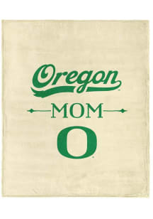 Oregon Ducks Mom Silk Touch Fleece Blanket - White