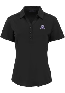 Cutter and Buck Northwestern Wildcats Womens Black Vault Forge Eco Polo Short Sleeve Polo Shirt