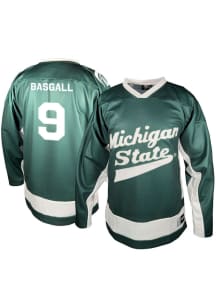 Genuine Collective Matthew Basgall Michigan State Spartans Mens Green NIL Hockey Jersey