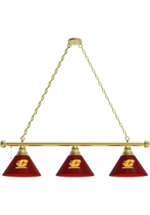Central Michigan Chippewas 3 Shade Gold Billiard Lamp
