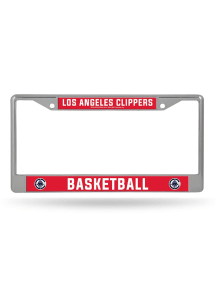 Los Angeles Clippers Red Chrome License Plate Frame - Silver