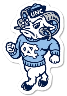 North Carolina Tar Heels 6 Inch Mascot Ram Auto Decal - Light Blue