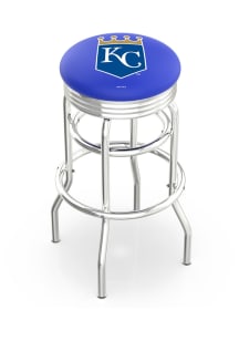 Kansas City Royals Double-Ring Swivel Chrome Pub Stool - Silver