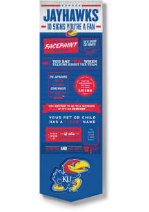 Kansas Jayhawks Wall Art Sign - Navy Blue