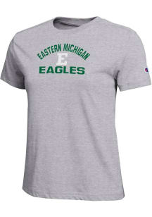 Champion Eastern Michigan Eagles Womens Grey Arch Mascot Core Short Sleeve T-Shirt